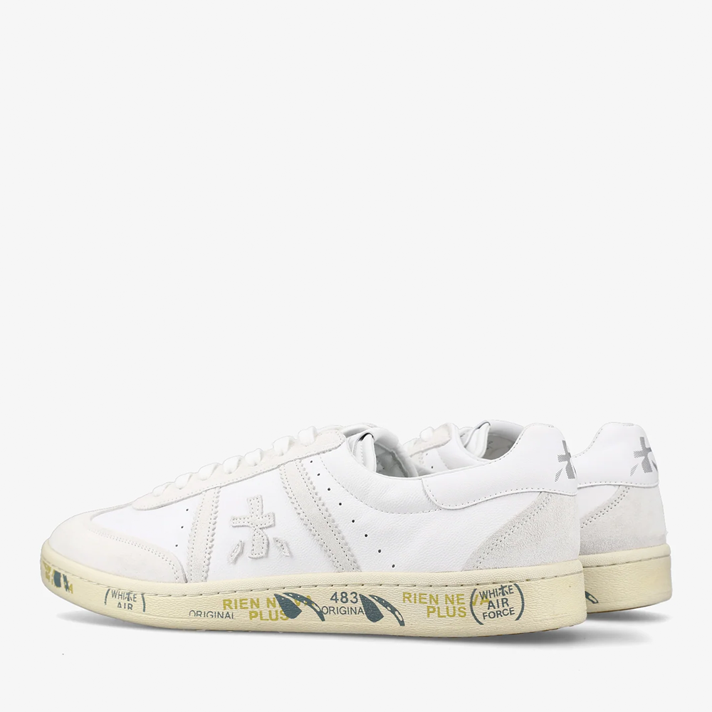 Sneakers bărbați Premiata Bonnie albi din piele naturală 1699BP6758A