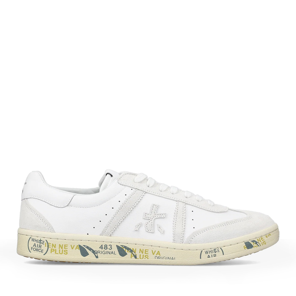 Sneakers bărbați Premiata Bonnie albi din piele naturală 1699BP6758A