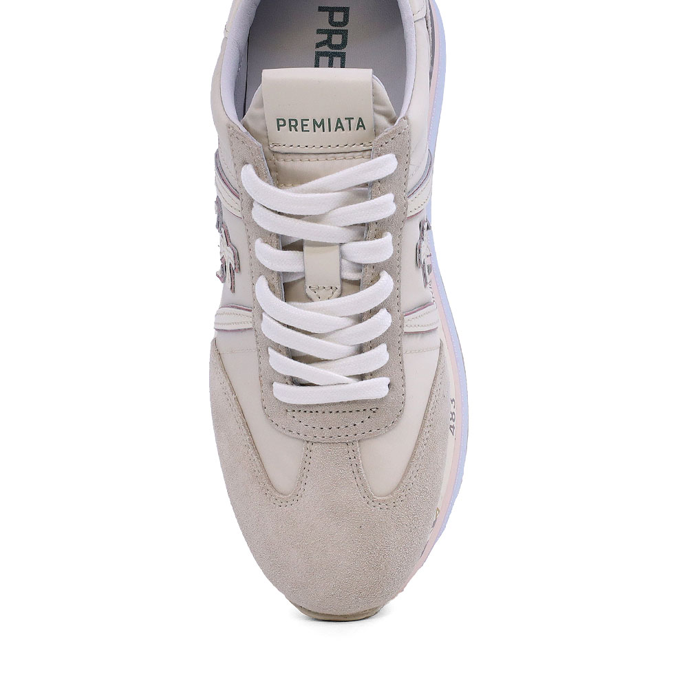 Sneakers femei Premiata Beth nude din piele întoarsă și textil 1697DP6234NU