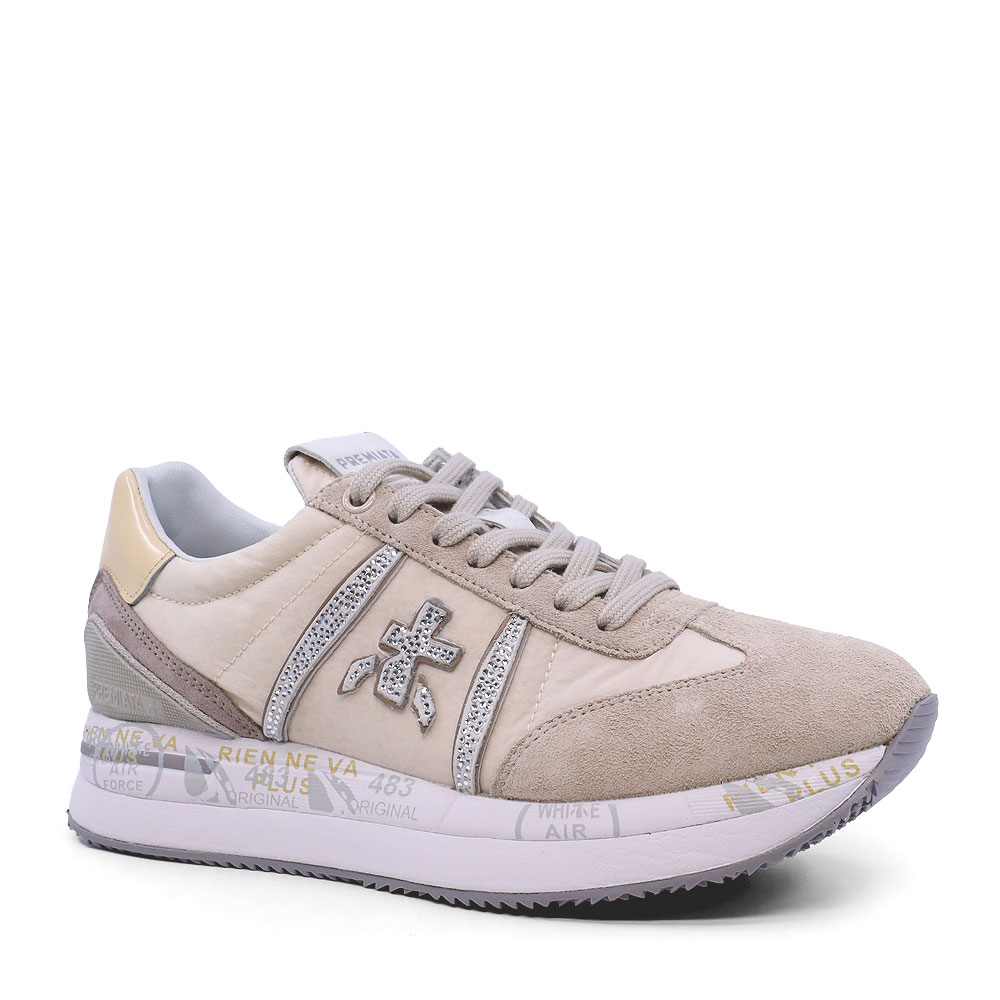 Sneakers femei Premiata Conny bej din piele întoarsă și textil 1697DP6671VBE