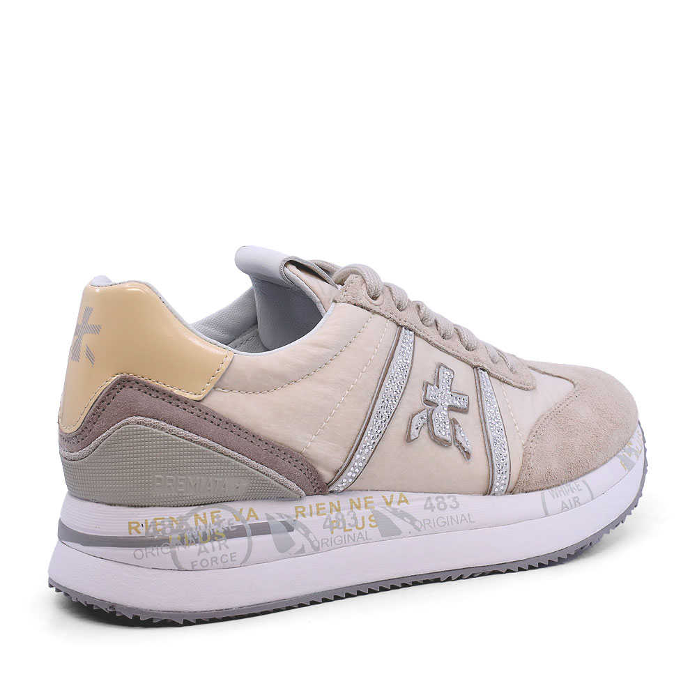 Sneakers femei Premiata Conny bej din piele întoarsă și textil 1697DP6671VBE