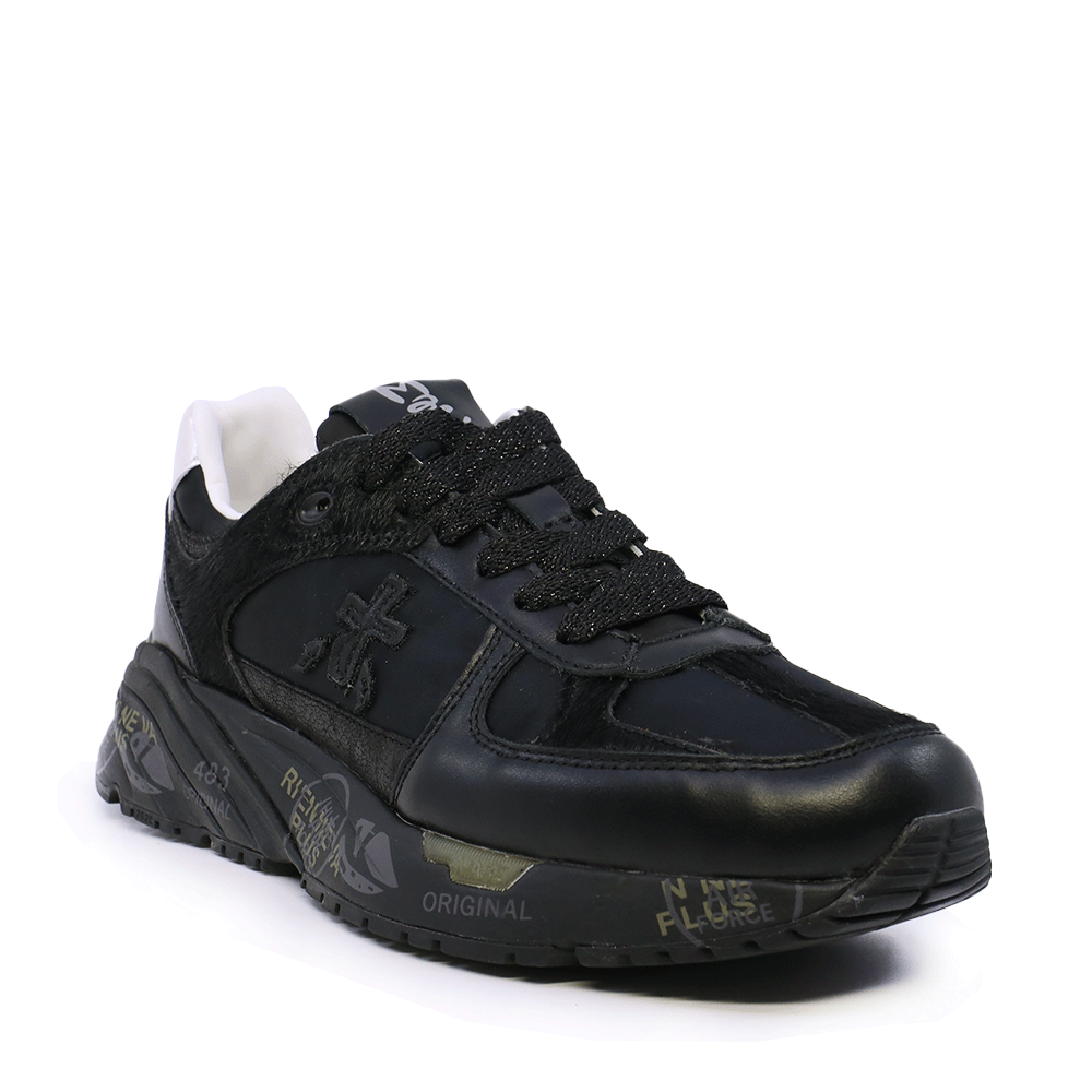 Sneakers Premiata MaseD negri din piele și textil 1698DP7066N