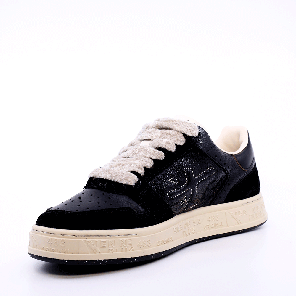 Sneakers femei Premiata QiunnD negri din piele naturală 1698DP6950N
