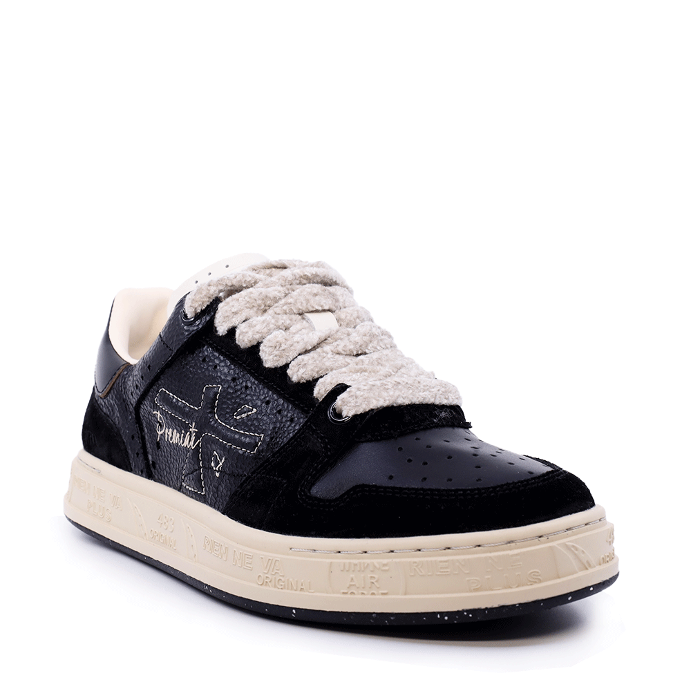 Sneakers femei Premiata QiunnD negri din piele naturală 1698DP6950N