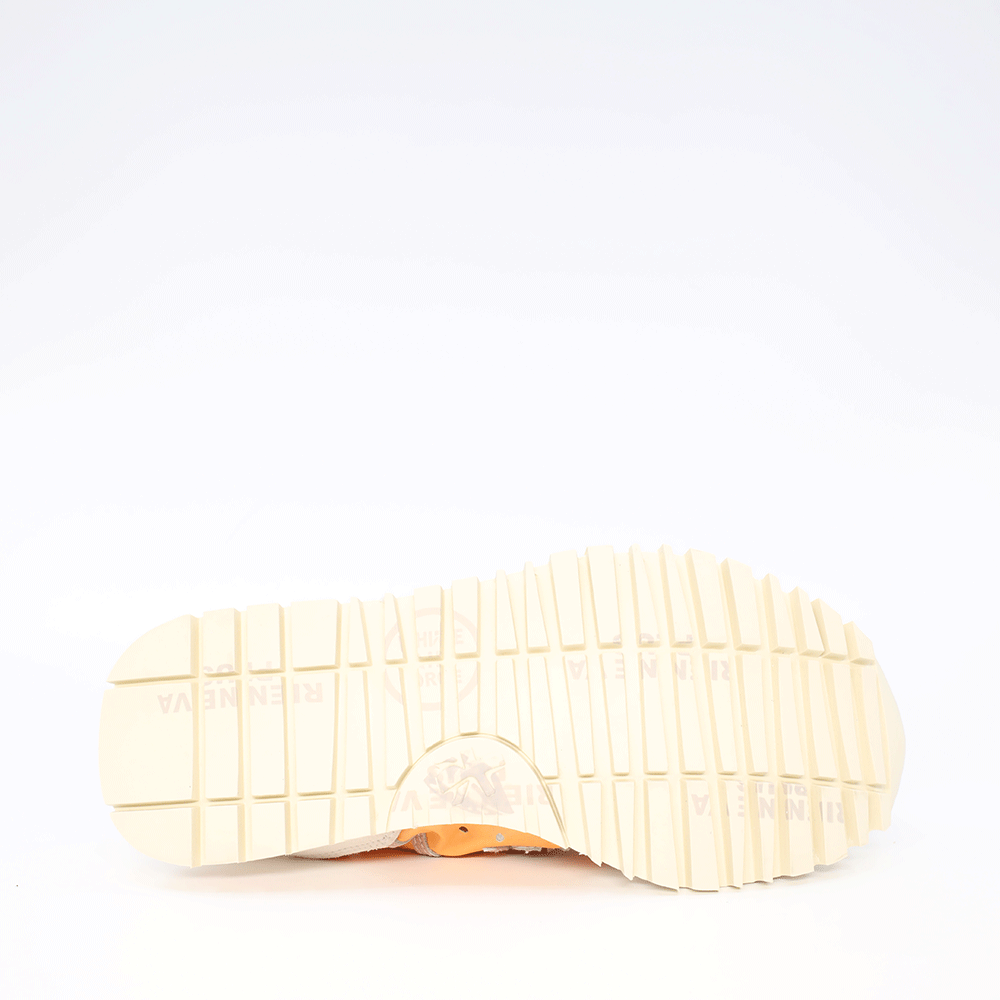 Sneakers femei Premiata Sean-D portocalii din piele întoarsă și textil 1695DP6247PO