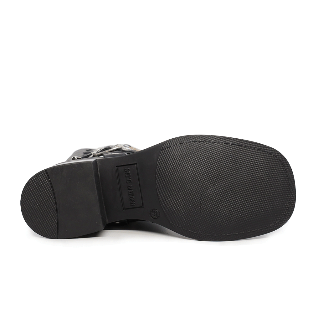 Cizme femei Steve Madden Battle negre din piele 1466DCBATTLEN