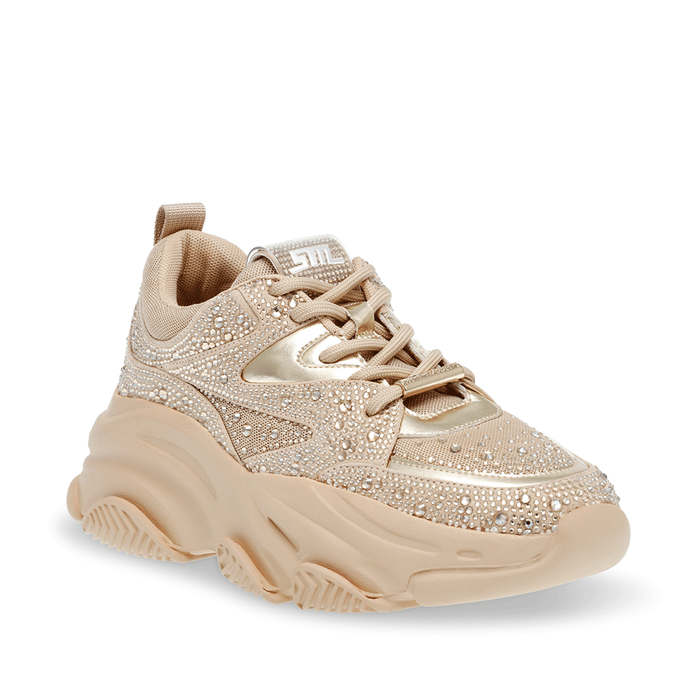 Sneakers femei Steve Madden nude din sintetic cu ștrasuri 1467dpprivynu
