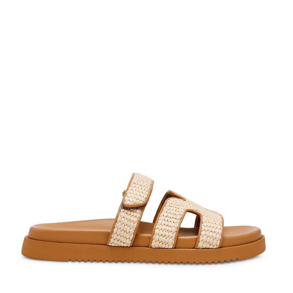 sw1173♪ Steve Madden Saboți femei Steve Madden bej din material sintetic