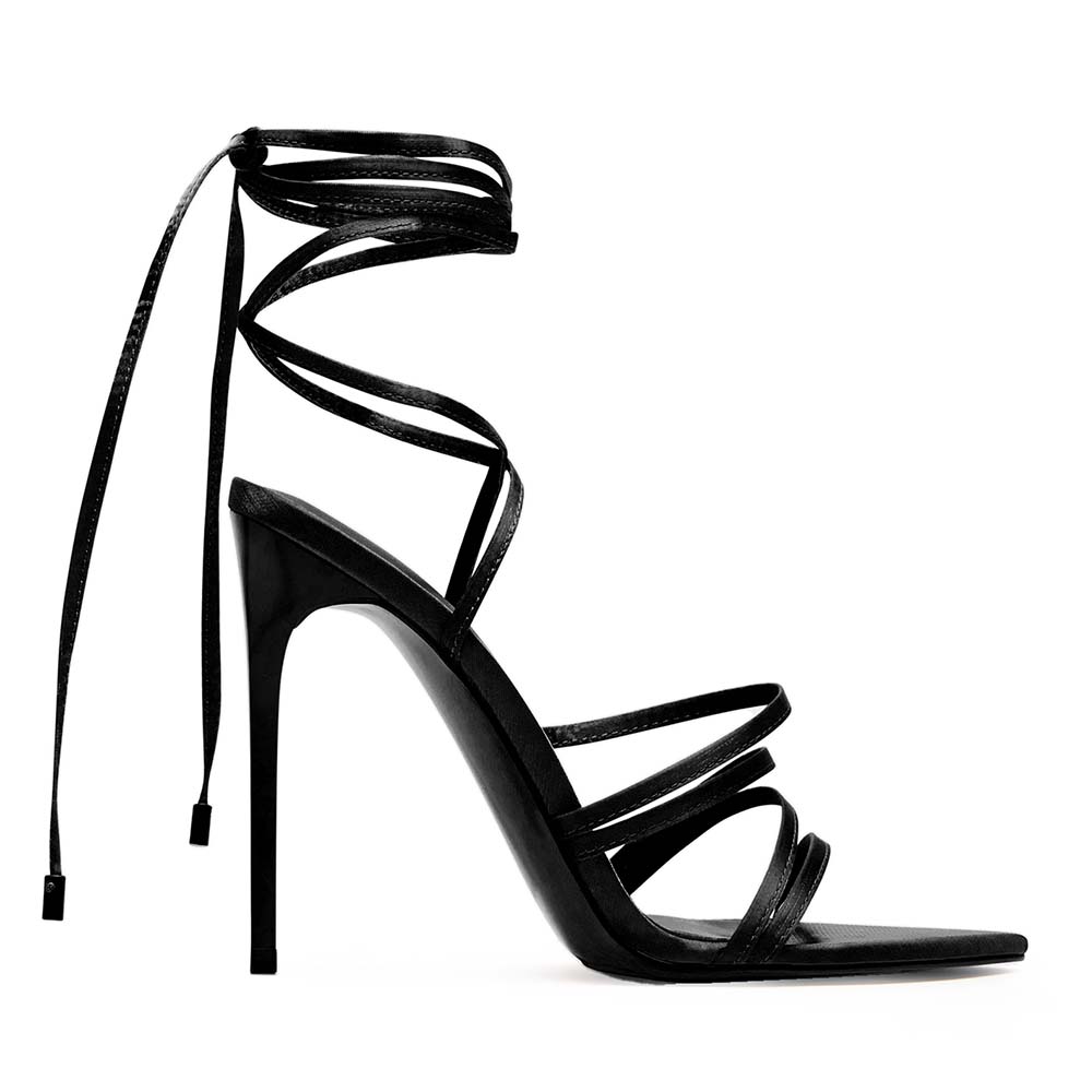Sandale cu toc înalt femei Steve Madden Arabell negre 1460DSSARABELLN