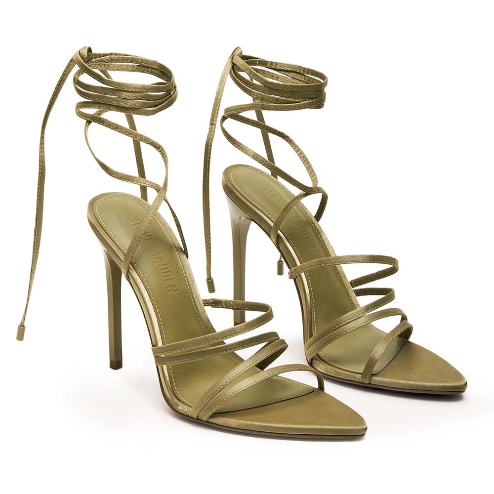 Sandale cu toc înalt femei Steve Madden Arabell verde olive 1460DSSARABELLV