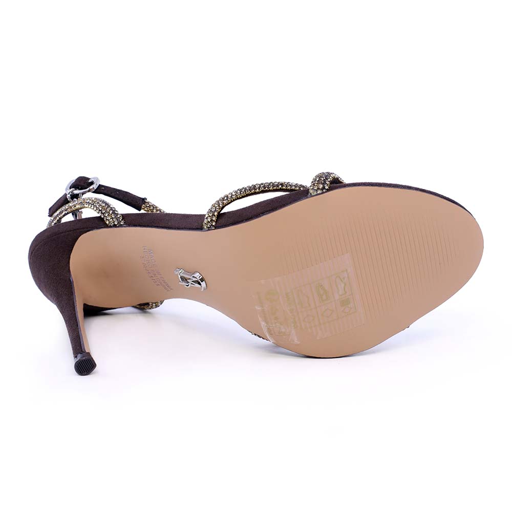 Sandale cu toc înalt femei Steve Madden Bryanna maro cu ștrasuri 1460DSBRYANNAM