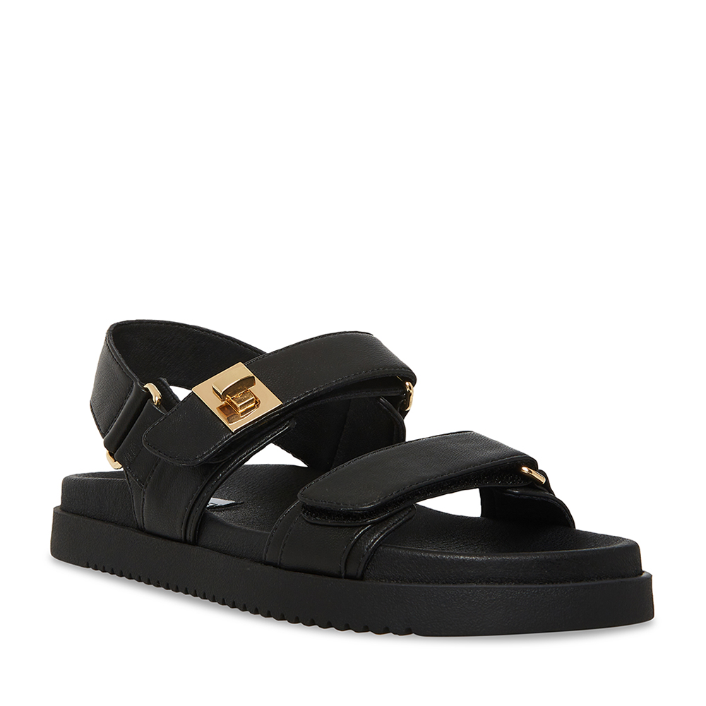 Sandale femei Steve Madden Mona negre din piele naturală 1469DSMONAN