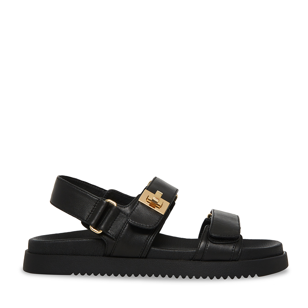 Sandale femei Steve Madden Mona negre din piele naturală 1469DSMONAN