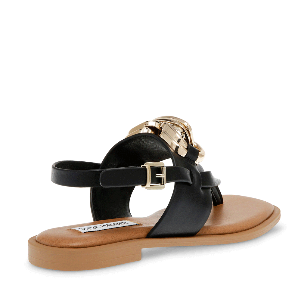 Sandale femei Steve Madden negre cu talpă joasă 1467DSGENIEN