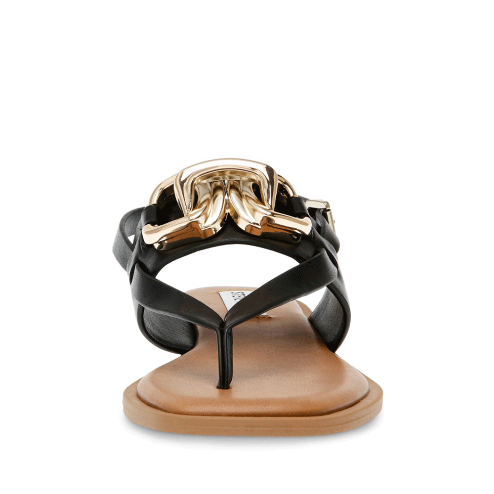 Sandale femei Steve Madden negre cu talpă joasă 1467DSGENIEN