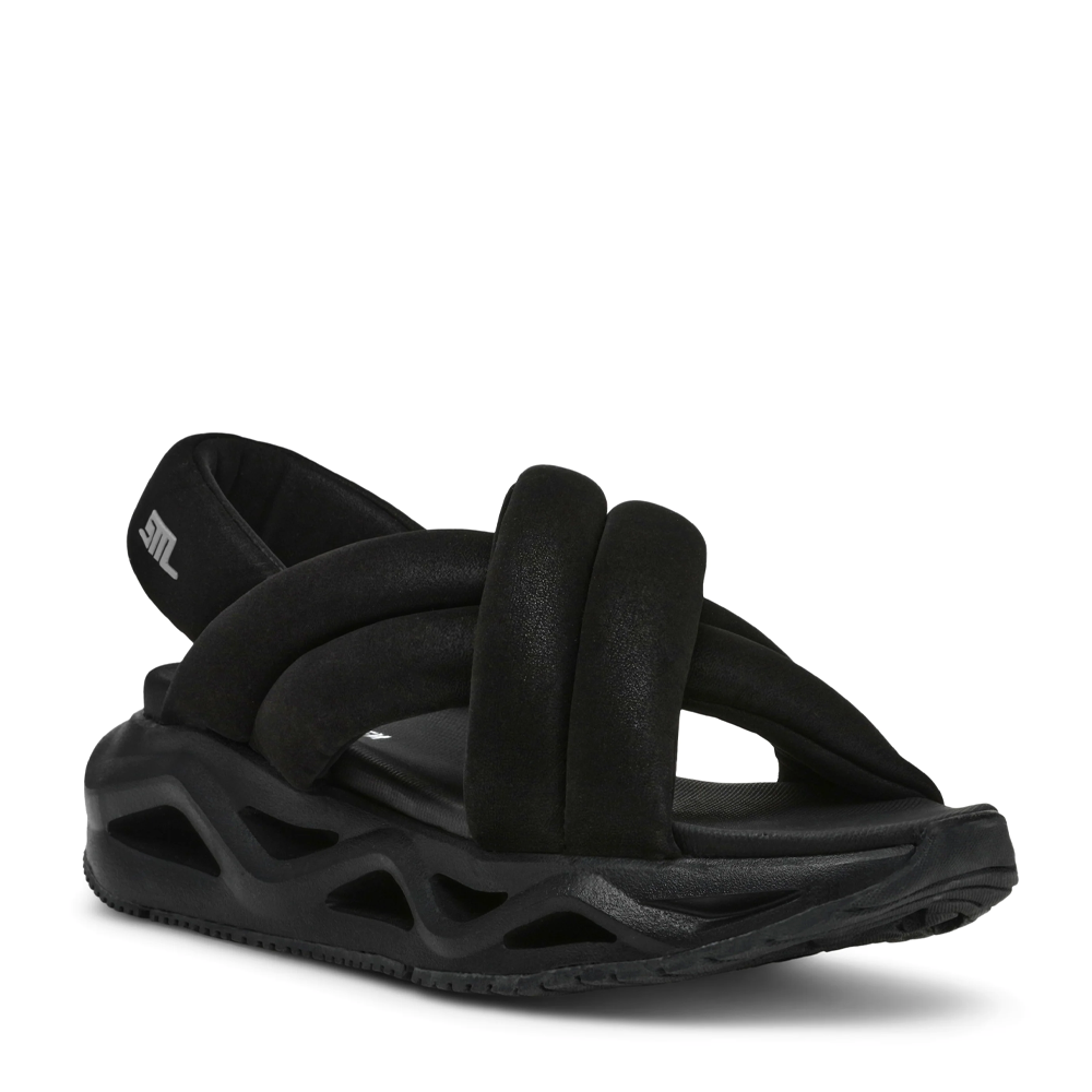 Sandale femei Steve Madden negre din material textil 1469DSHURDLE2N