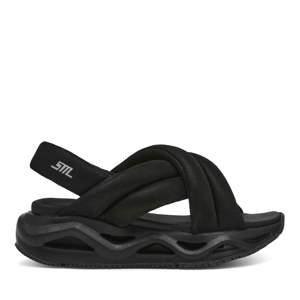 Sandale femei Steve Madden negre din material textil 1469DSHURDLE2N