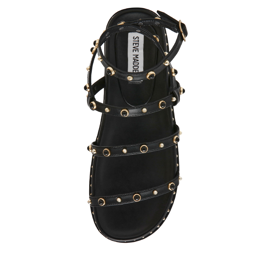 Sandale femei Steve Madden Stormie negre cu elemente deco 1469DSSTORMIEN