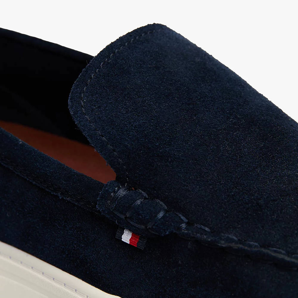 Mocasini bărbați Tommy Hilfiger bleumarin din piele întoarsă 3419BM5354VBL