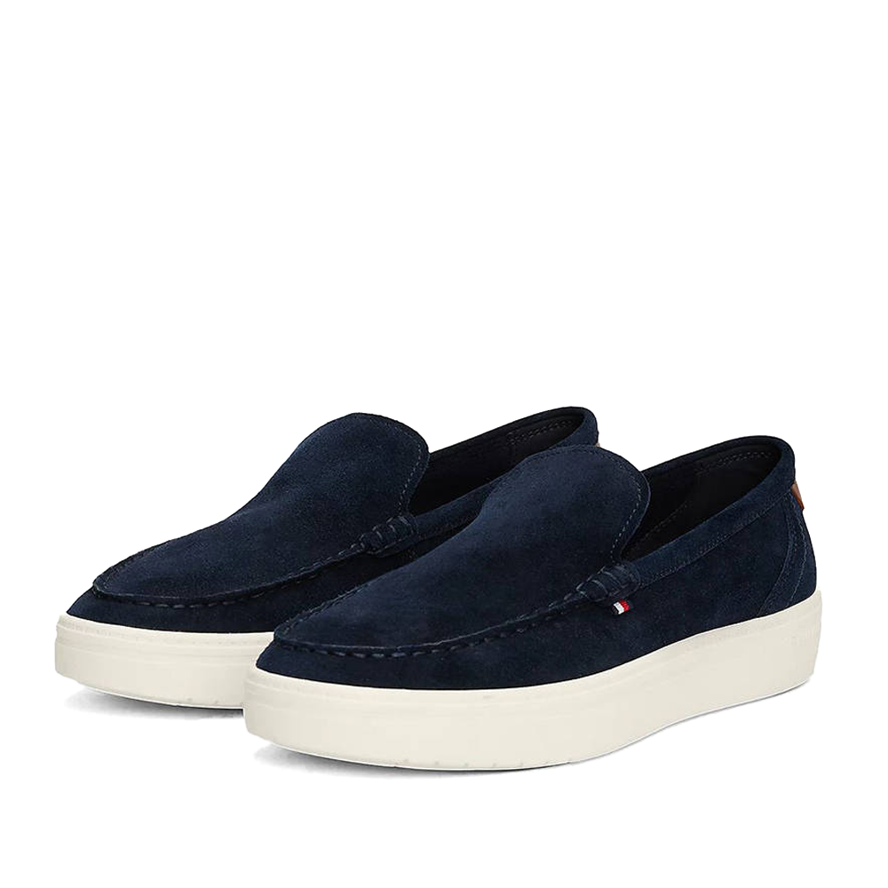 Mocasini bărbați Tommy Hilfiger bleumarin din piele întoarsă 3419BM5354VBL