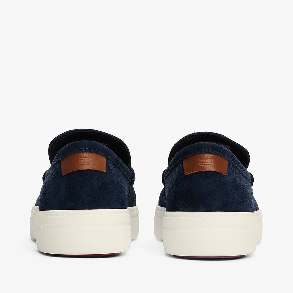 Mocasini bărbați Tommy Hilfiger bleumarin din piele întoarsă 3419BM5354VBL