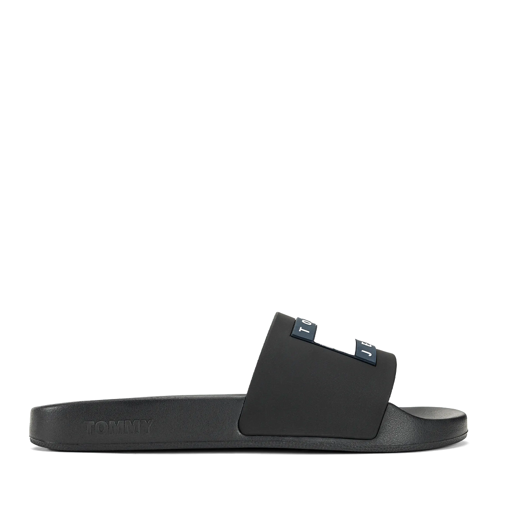 Papuci de plajă bărbați Tommy Jeans negri cu logo 3419BSL1191N