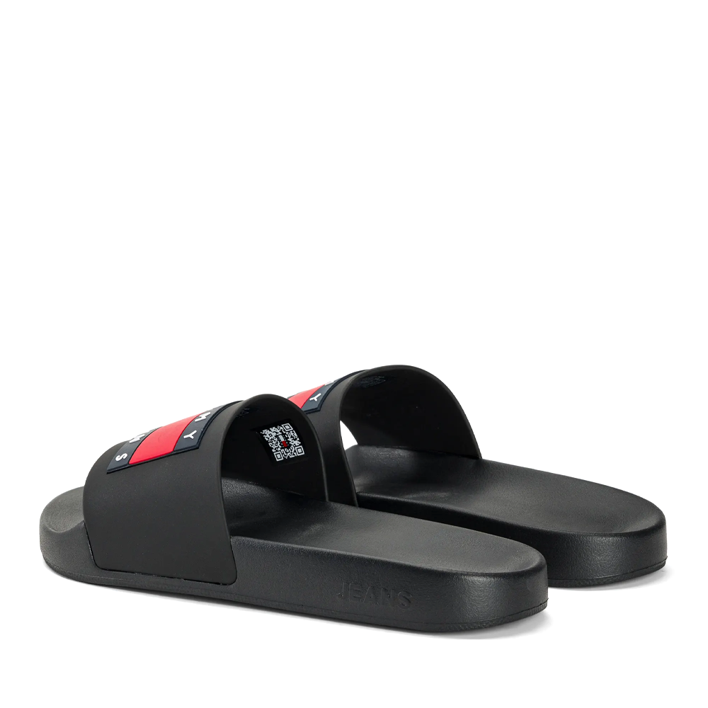 Papuci de plajă bărbați Tommy Jeans negri cu logo 3419BSL1191N