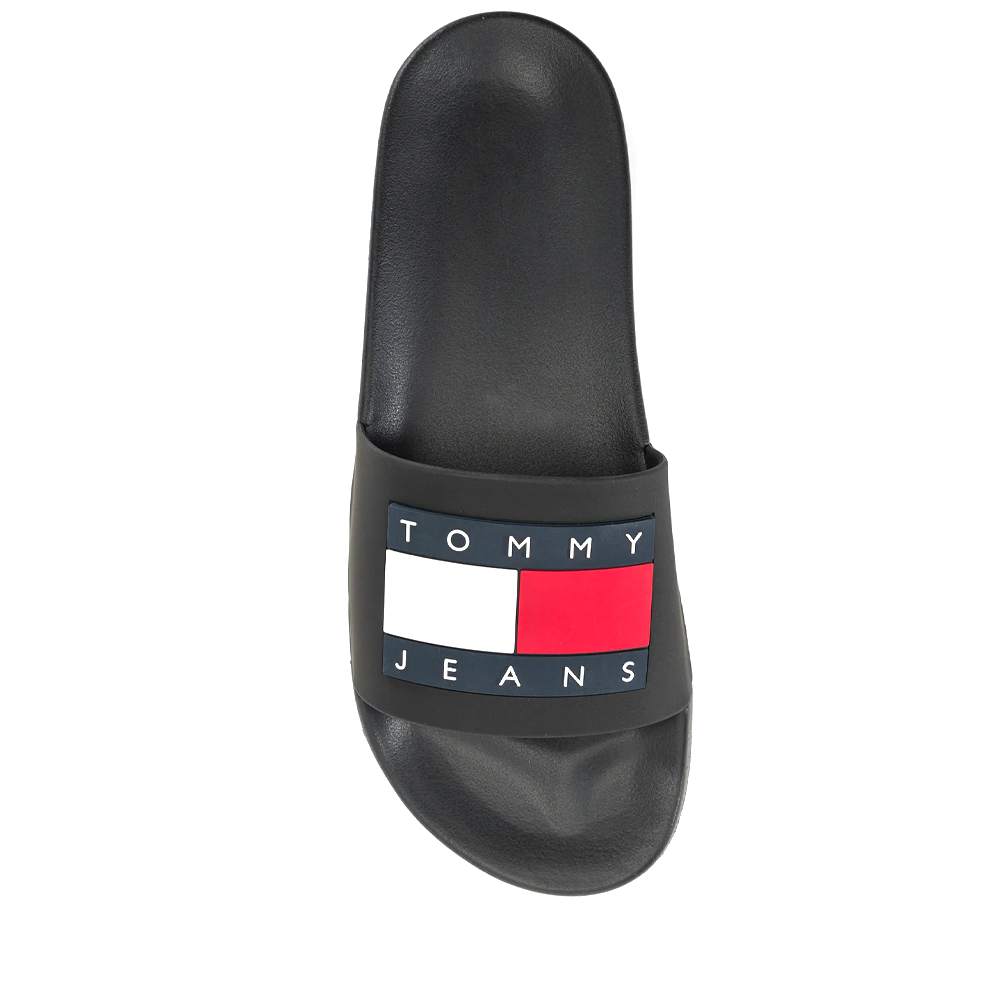 Papuci de plajă bărbați Tommy Jeans negri cu logo 3419BSL1191N