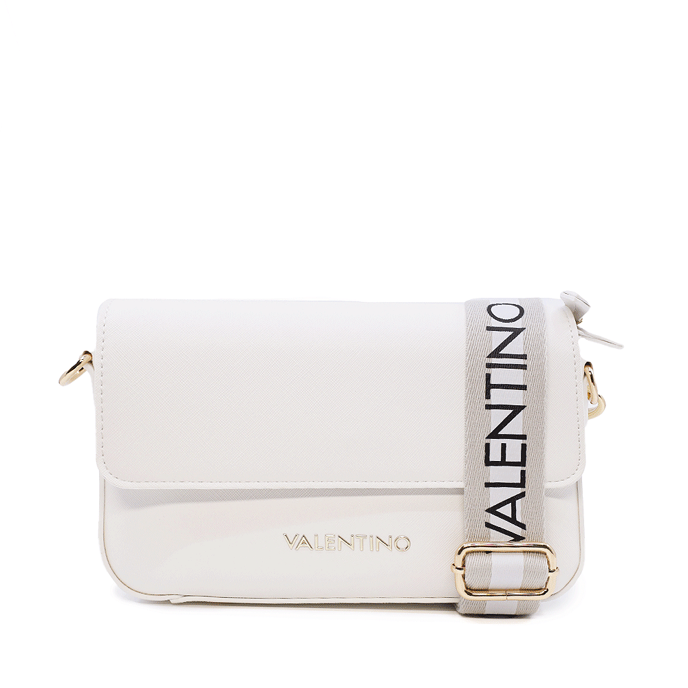 Valentino Poșetă crossbody femei Valentino albă cu logo