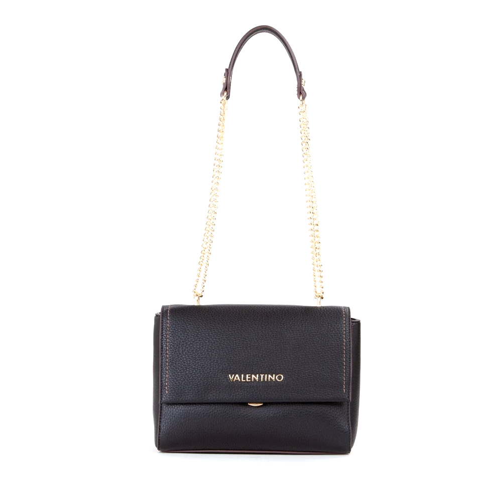 Poșetă satchel femei Valentino Samantha neagră cu logo 1959POSS8YA09N